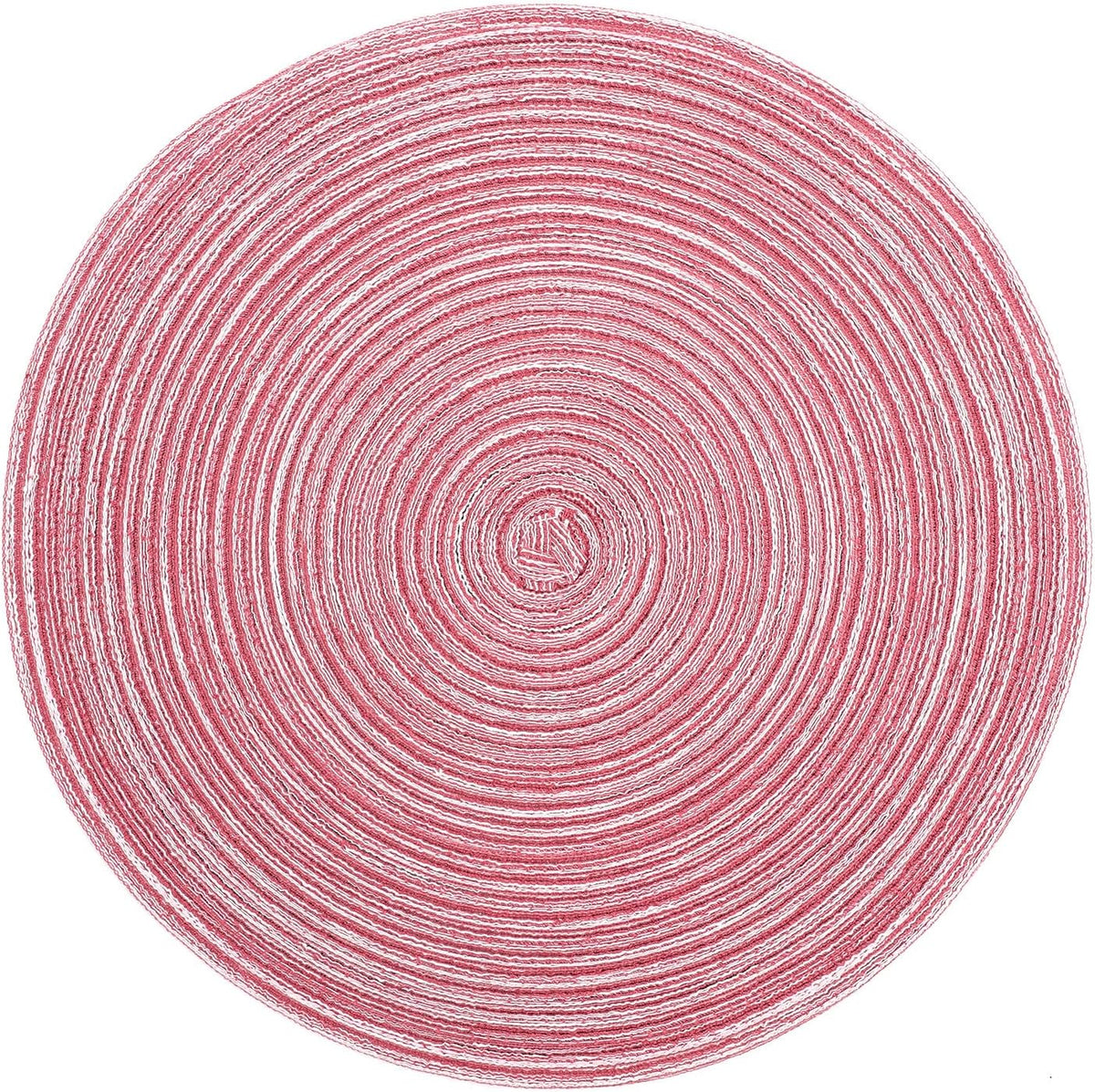 15 Inch Round Placemats Stain Resistant Anti-Skid Washable Polyproplene Table Mats Placemats(Pink, Set of 6)