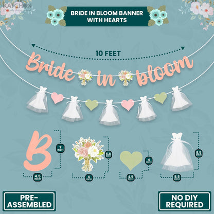 pre strung Bride in Bloom Banner with Hearts - 10 Feet