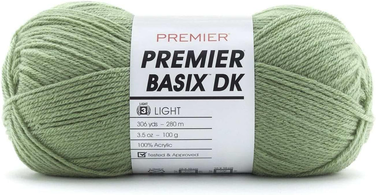 Yarns Basix DK Weight Yarn, Made of Acrylic, Ideal Yarn for Crocheting and Knitting, Machine-Washable, Peach, 3.5 oz, 306 Yards