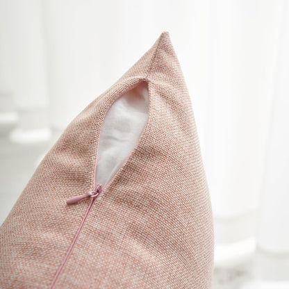 Pink Linen Pillow Covers 12 x 20 Decorative Pillowcases Set of 2 Rectangle Throw Pillows for Couch Bedroom Girls Woman Gifts, 12x20 inch, Light Pink