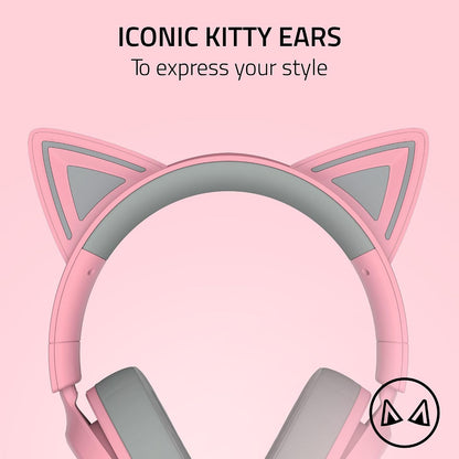 Kraken Kitty V3 X Wired Gaming Headset, Kitty Ears, Pink