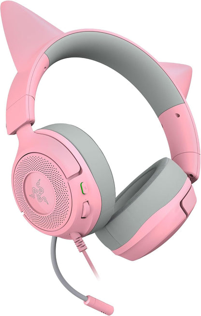 Kraken Kitty V3 X Wired Gaming Headset, Kitty Ears, Pink