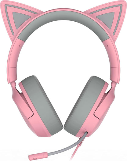 Kraken Kitty V3 X Wired Gaming Headset, Kitty Ears, Pink