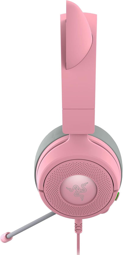 Kraken Kitty V3 X Wired Gaming Headset, Kitty Ears, Pink