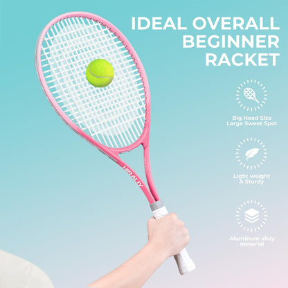 27-Inch Tennis Racket for Adults with Ball and Carry Bag