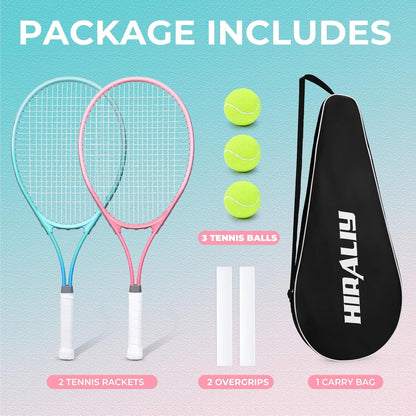 27-Inch Tennis Racket for Adults with Ball and Carry Bag