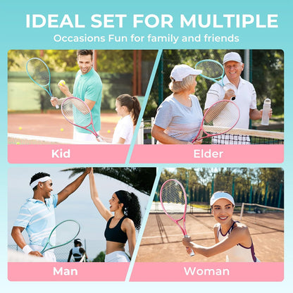 27-Inch Tennis Racket for Adults with Ball and Carry Bag