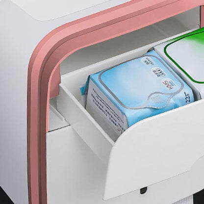 Toilet Paper Holder with Shelf, Wall Mount Toilet Roll Holder Tissue Box Tissue Dispenser Toilet Wipes Dispenser Organizer Toilet Tissue Roll Holder(Pink)