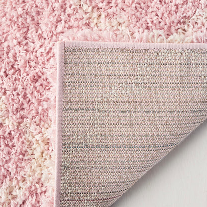 Hudson Shag Rug 4x6, Plush Trellis Pink & Ivory SGH282M