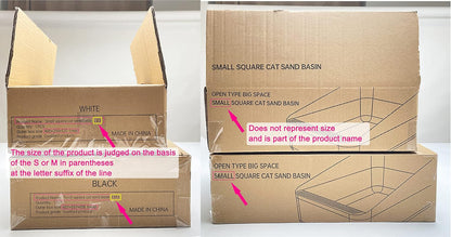 High Sided Cat Litter Box: Open Top Anti Tracking Design