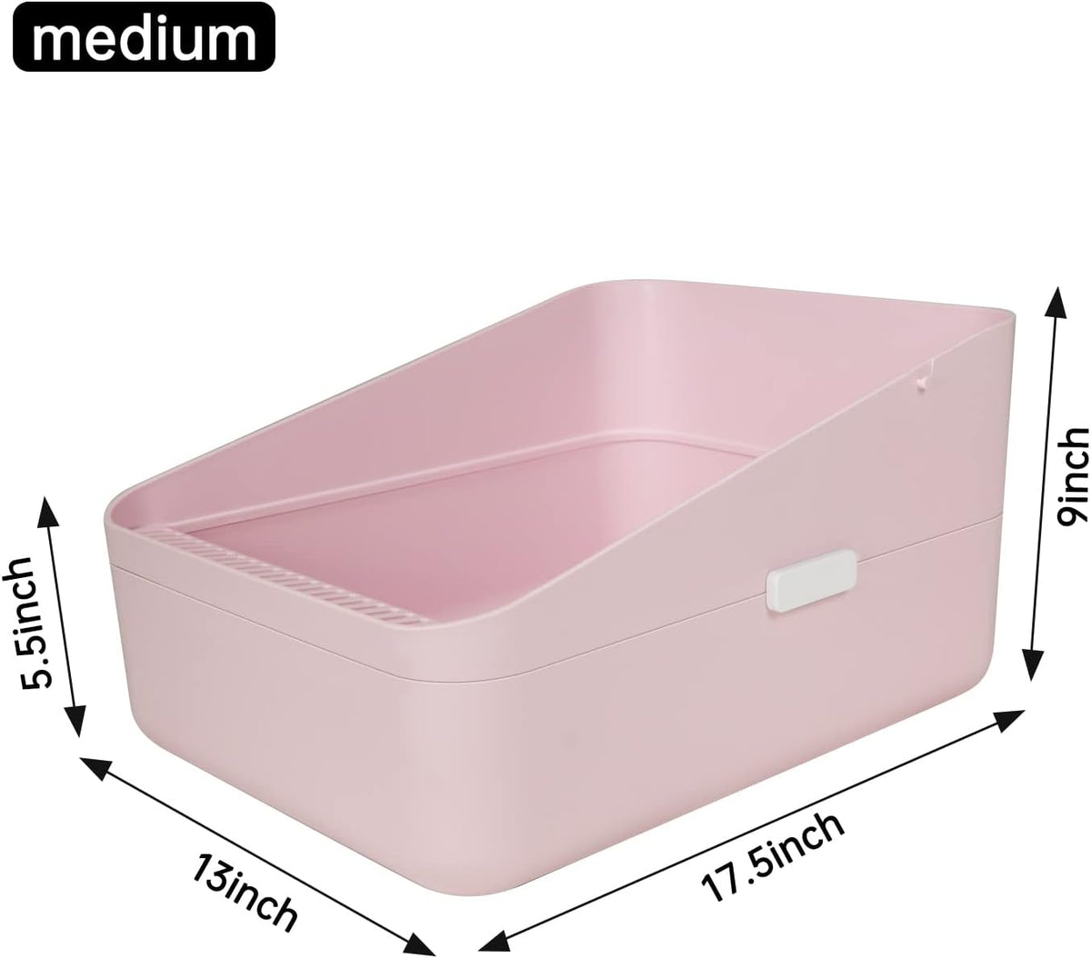 High Sided Cat Litter Box: Open Top Anti Tracking Design
