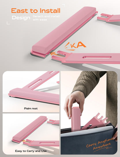 Laptop Stand for Desk, Aluminum Laptop Riser Holder with Wrist Support