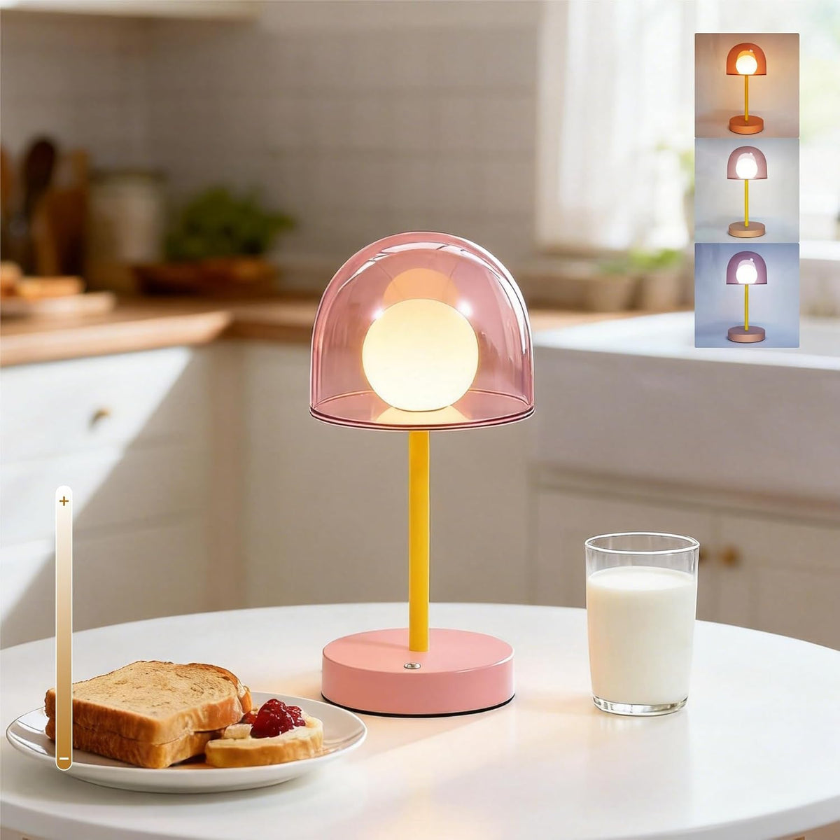 Pink Rechargeable Lamp, Coffee Table Small Lamps, Funky Desk Lamp