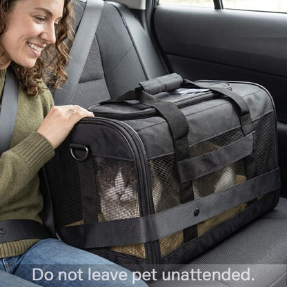 Dog Carrier Soft Sided, Large Cat Carrier up to 20 Lbs,Pink L