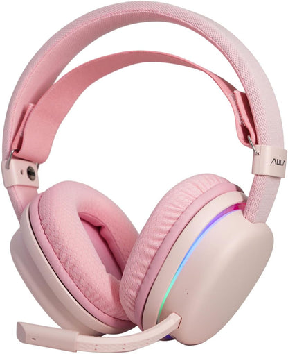 G7 Wireless Gaming Headset, Surround Sound 10ms Low Latency, PC Headset with Detachable Noise Canceling Mic, 40mm Driver, Tri-Mode 2.4G/BT5.2/Wired, Over Ear Headphone for PS5,PS4,Switch