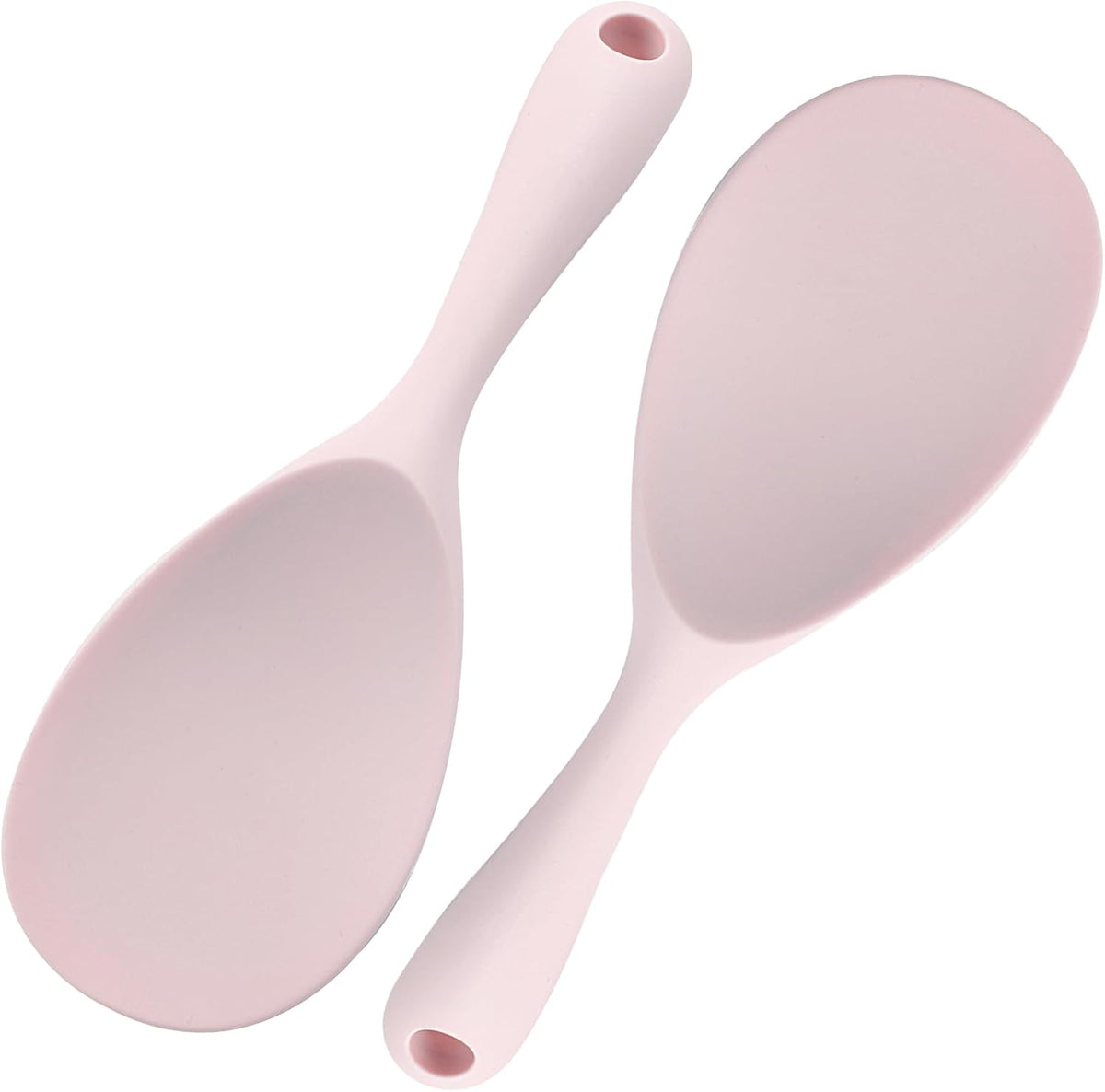 2Pcs Pink Silicone Rice Paddle Spoon