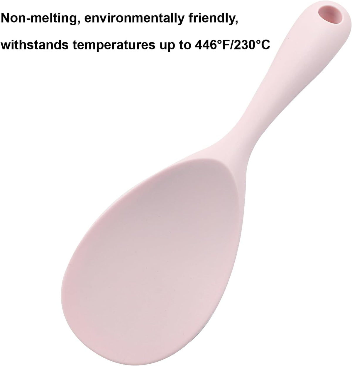 2Pcs Pink Silicone Rice Paddle Spoon