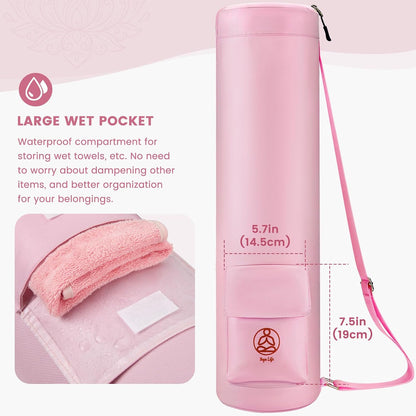 Yoga Mat Bag, Full-Zip Mat Carrier Pilates Mat Carry Bag for Woman
