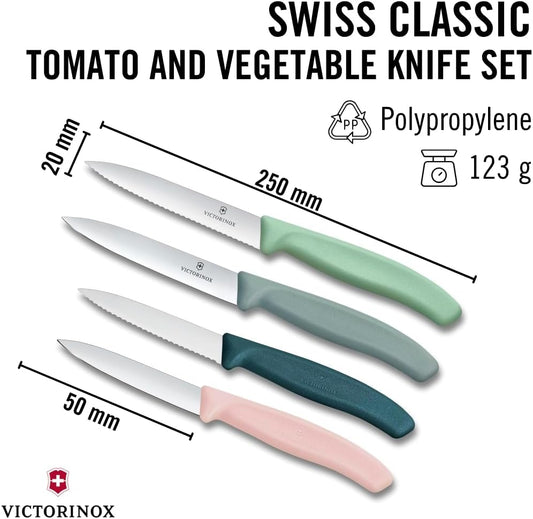 ictorinox Swiss Classic 4-Piece Paring Knife Set, Straight & Serrated Edge