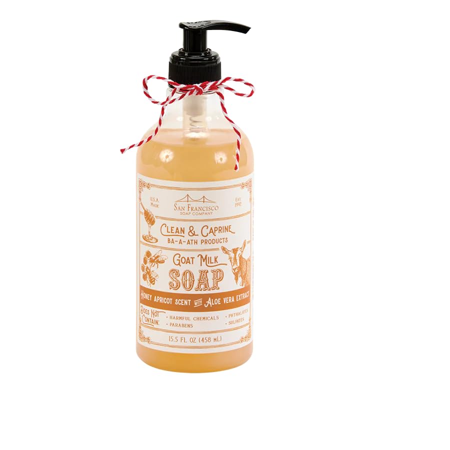 Clean & Caprine Goat Milk Hand Soap | Honey | Dye-Free Hand Soap | Enriched with Nourishing Goat Milk | Unisex Fragrance | 15.5 Fl oz