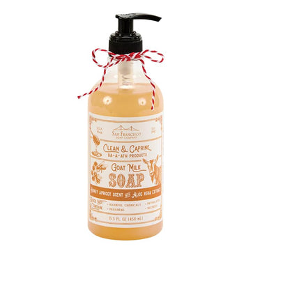 Clean & Caprine Goat Milk Hand Soap | Honey | Dye-Free Hand Soap | Enriched with Nourishing Goat Milk | Unisex Fragrance | 15.5 Fl oz