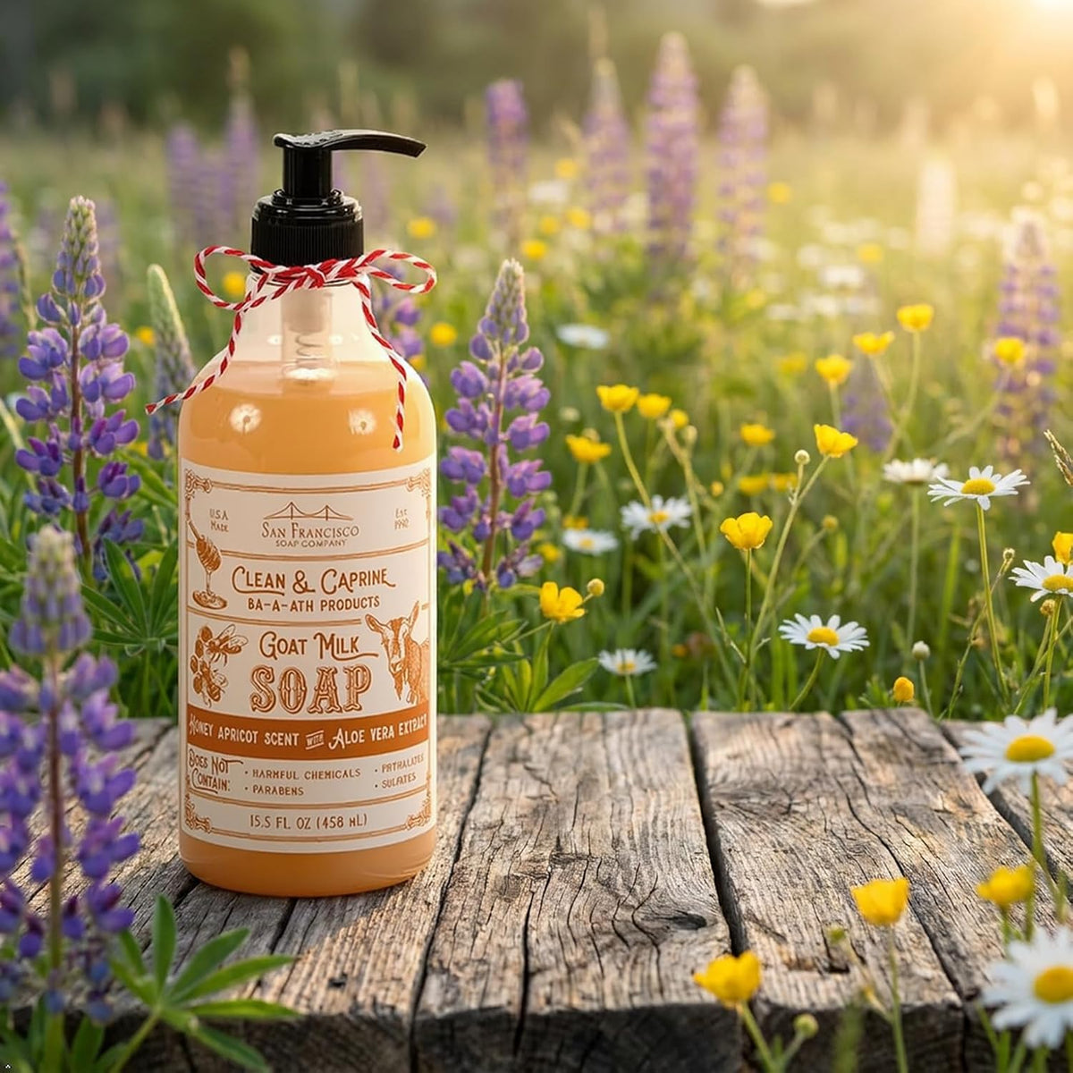 Clean & Caprine Goat Milk Hand Soap | Honey | Dye-Free Hand Soap | Enriched with Nourishing Goat Milk | Unisex Fragrance | 15.5 Fl oz