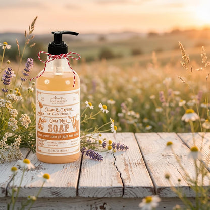 Clean & Caprine Goat Milk Hand Soap | Honey | Dye-Free Hand Soap | Enriched with Nourishing Goat Milk | Unisex Fragrance | 15.5 Fl oz
