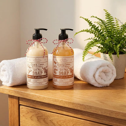 Clean & Caprine Goat Milk Hand Soap | Honey | Dye-Free Hand Soap | Enriched with Nourishing Goat Milk | Unisex Fragrance | 15.5 Fl oz