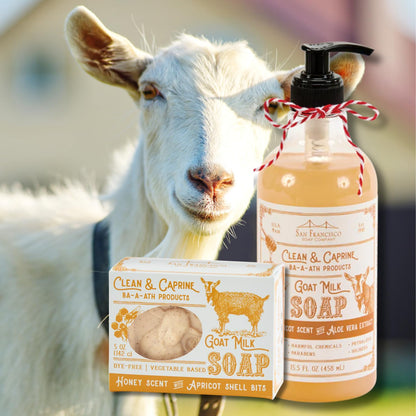 Clean & Caprine Goat Milk Hand Soap | Honey | Dye-Free Hand Soap | Enriched with Nourishing Goat Milk | Unisex Fragrance | 15.5 Fl oz