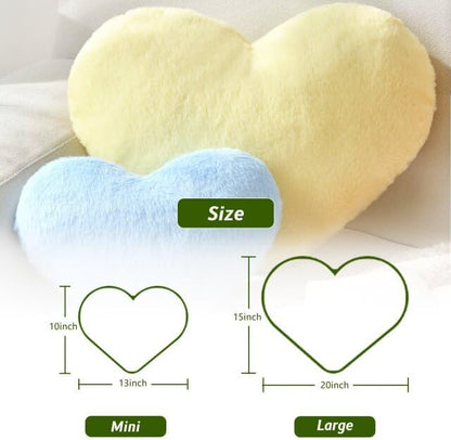 Pink Throw Pillows, Cute Heart Pillow, Decorative Pillows for Bed