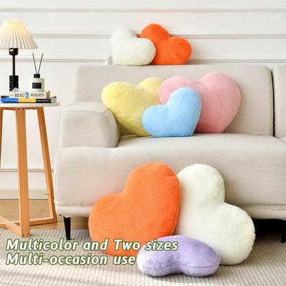 Pink Throw Pillows, Cute Heart Pillow, Decorative Pillows for Bed