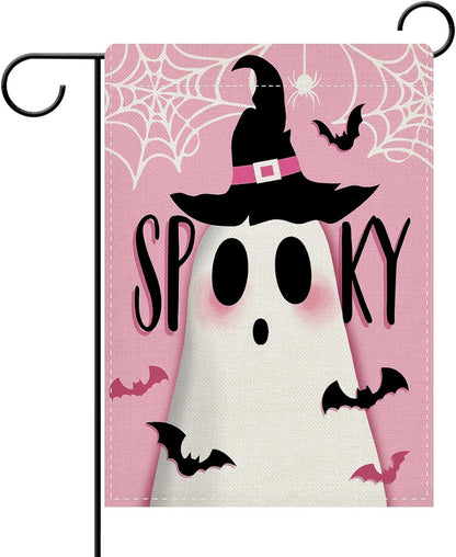 Halloween Spooky Cute Ghost Decorative Garden Flag