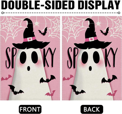Halloween Spooky Cute Ghost Decorative Garden Flag