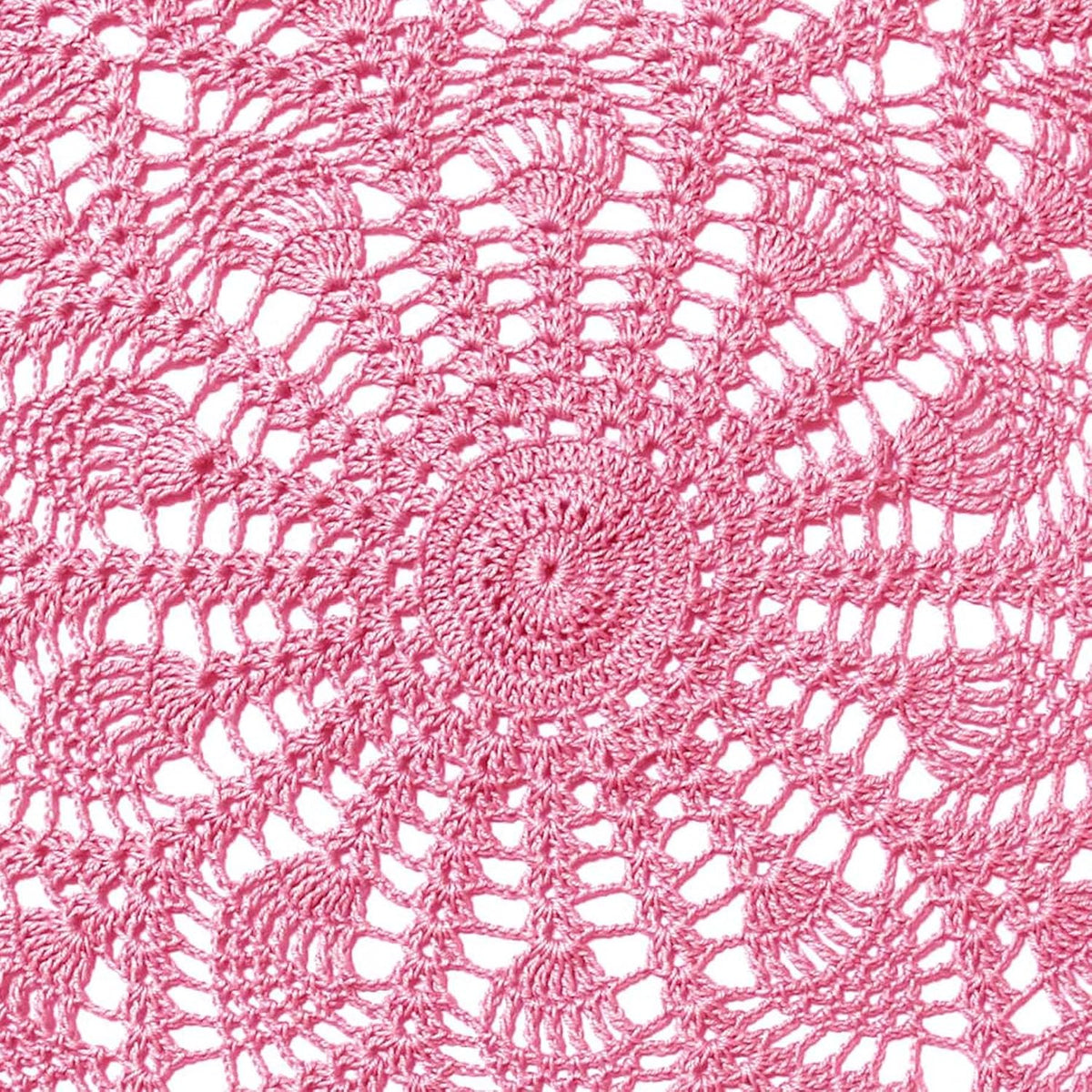 Lace Tablecloth Doily Handmade Crochet Placemat Women Vase Mat Kitchen Table Runner (1PC- 18 in to 20 in, Pink)
