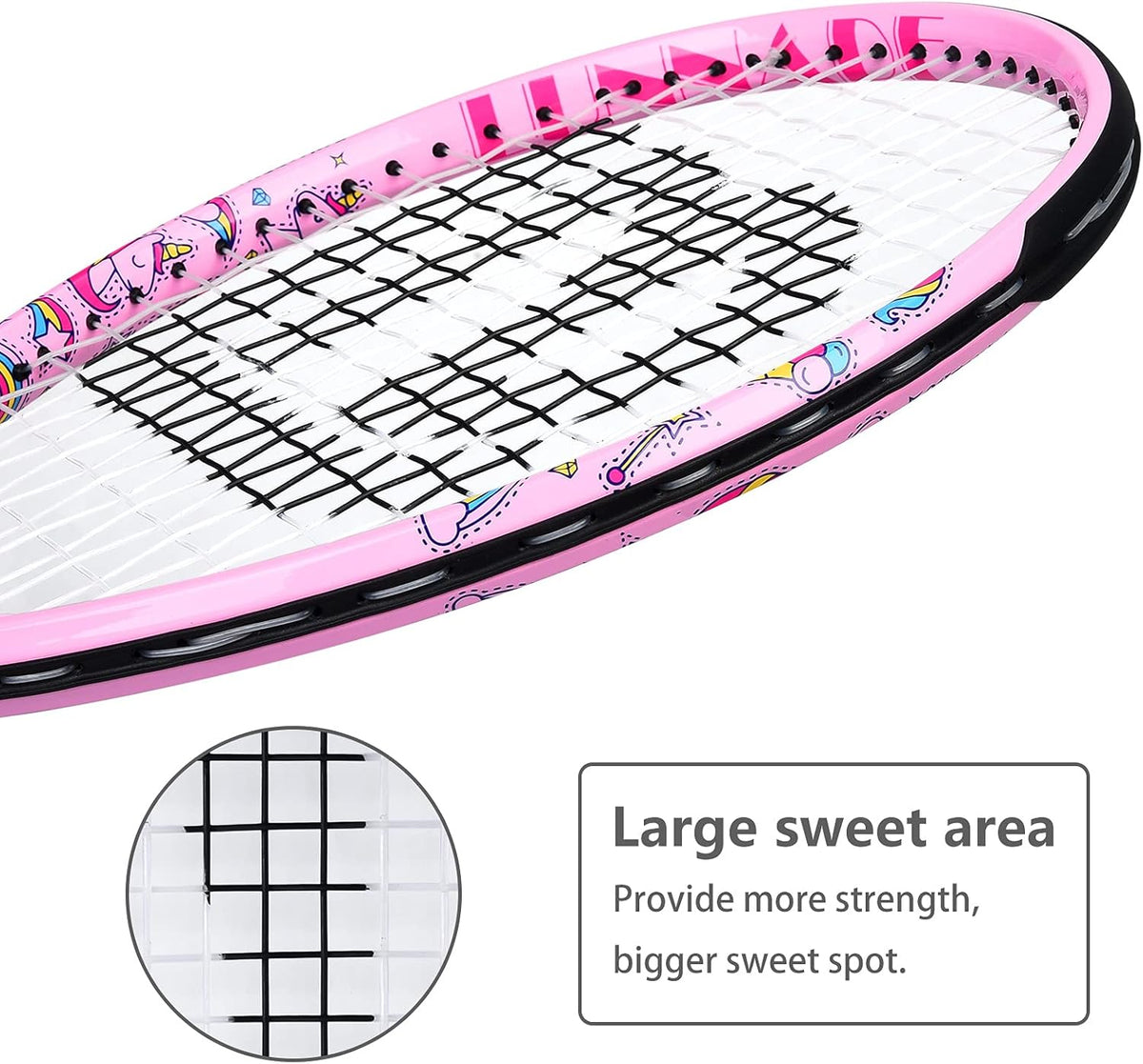 Tennis Racket for Kids Junior, 19/21/23/25 Inch Youth Tennis Racquet with Cover, Suitable for Beginner Boys and Girls Age 3-12