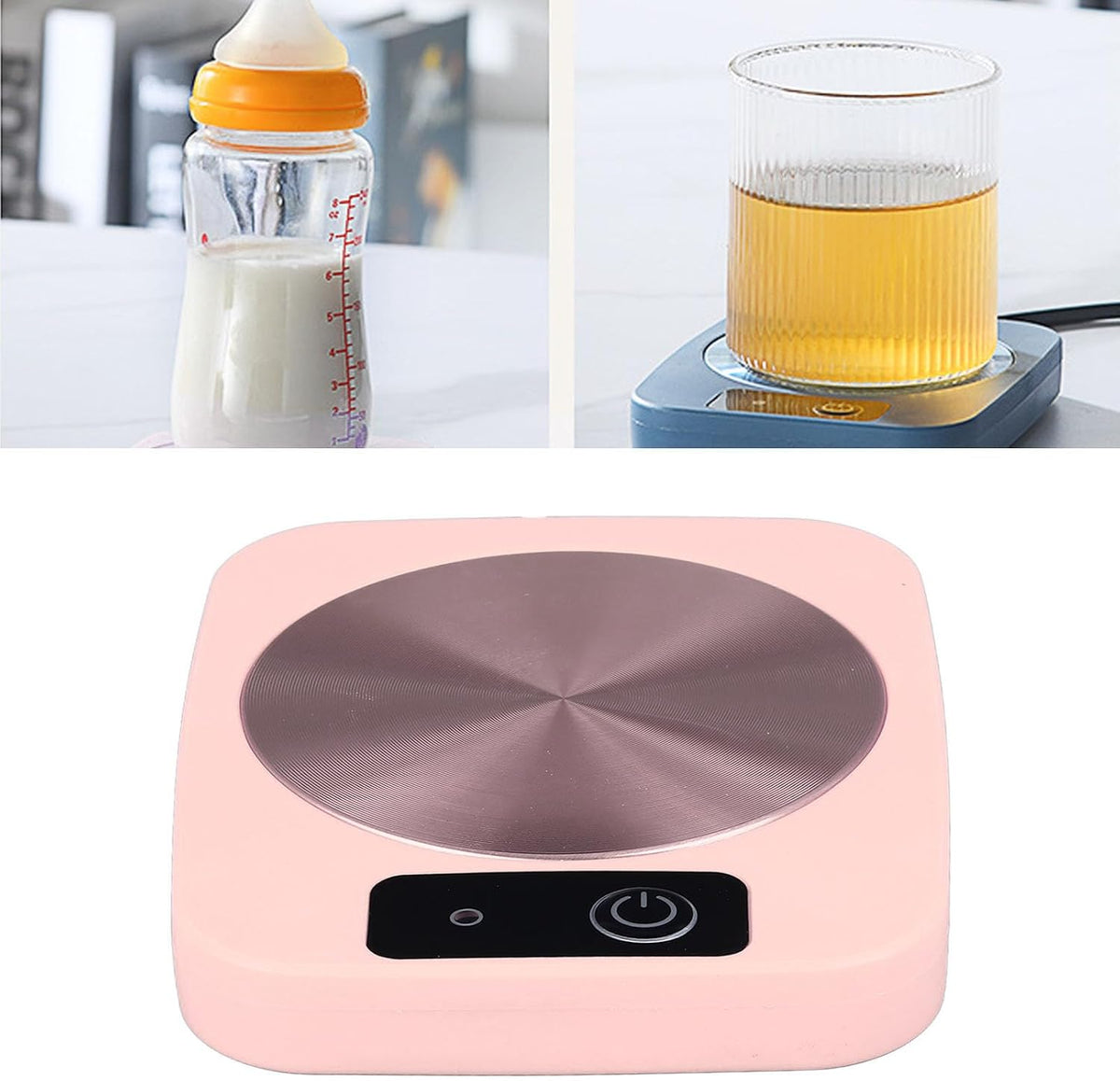Smart Coffee Warmer, USB Powered Portable Mug Warmer Auto On Off Gravity Induction Mug Warmer for Heating Coffee Beverage Milk Tea (#1), Pink, Gavigainhxngbg972y-11