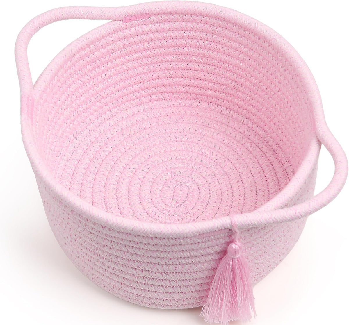 Small Gift Basket Empty to Fill, Cellophane Bag & Ribbon, Pink