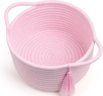Small Gift Basket Empty to Fill, Cellophane Bag & Ribbon, Pink