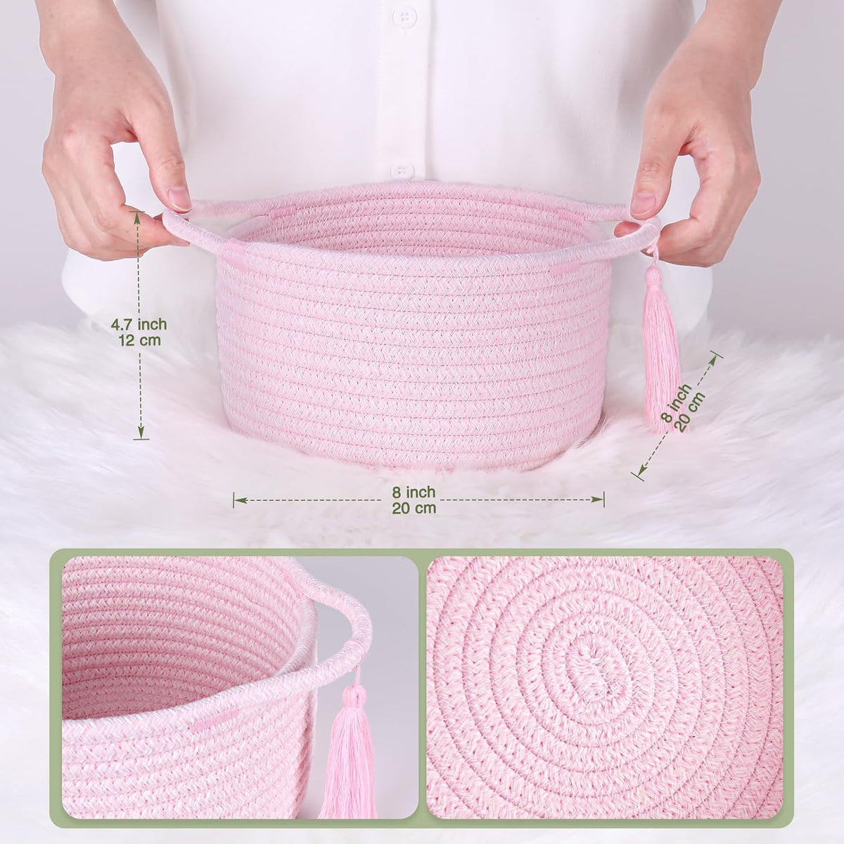 Small Gift Basket Empty to Fill, Cellophane Bag & Ribbon, Pink