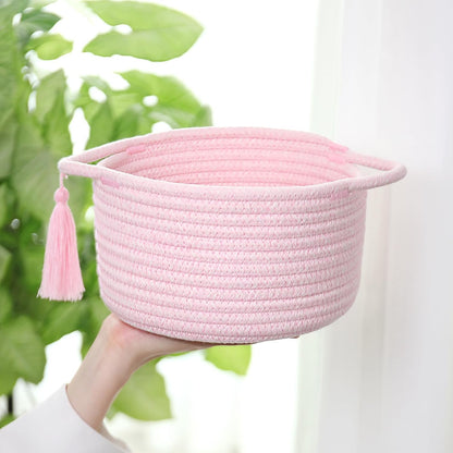 Small Gift Basket Empty to Fill, Cellophane Bag & Ribbon, Pink