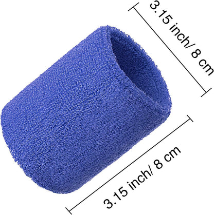 12 Pcs Sweatbands Wristband Sweat Wrist Band Competitions Absorbent Sweatbands for Men Women Sports Running