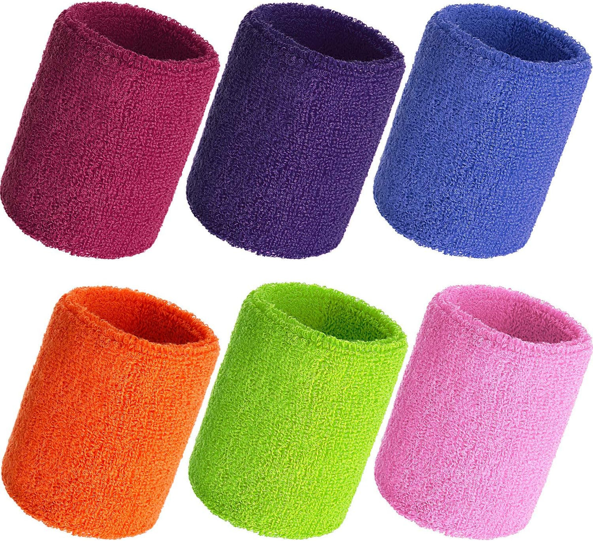 12 Pcs Sweatbands Wristband Sweat Wrist Band Competitions Absorbent Sweatbands for Men Women Sports Running