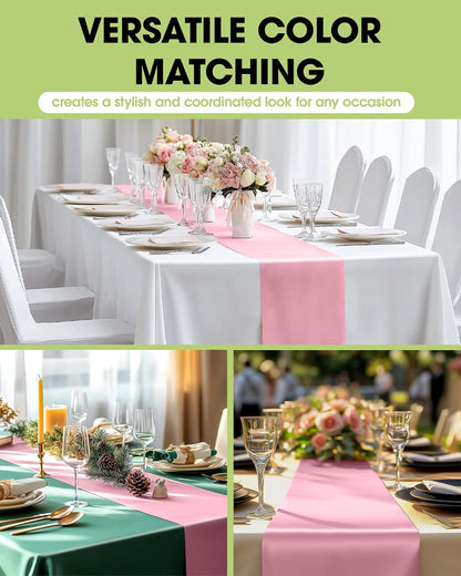 Light Pink Disposable Plastic Table Runner 14x108 Inch Party