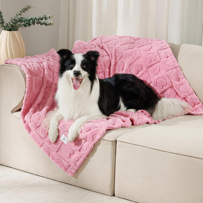 Small Dog Blanket Washable Pet Bed Cover Soft Fluffy Puppy Blanket with Premium Fleece 300GSM Cozy Calming Cat Blankets for Indoor Cats Pink 41x31 inch