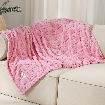 Small Dog Blanket Washable Pet Bed Cover Soft Fluffy Puppy Blanket with Premium Fleece 300GSM Cozy Calming Cat Blankets for Indoor Cats Pink 41x31 inch