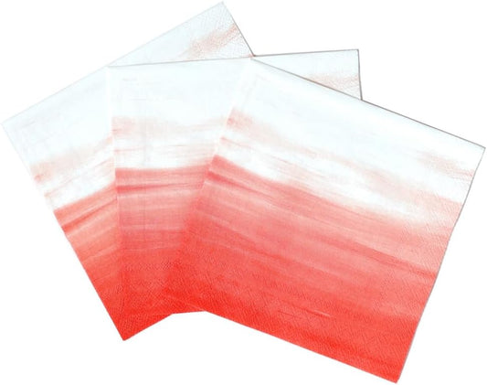 ForYourParty Ombre Patterned Party Napkins (Coral) Pack of 20
