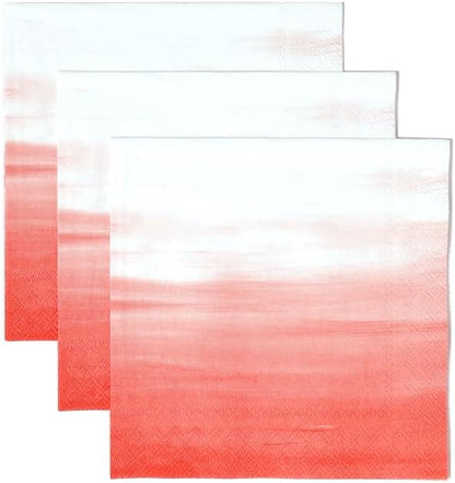 ForYourParty Ombre Patterned Party Napkins (Coral) Pack of 20