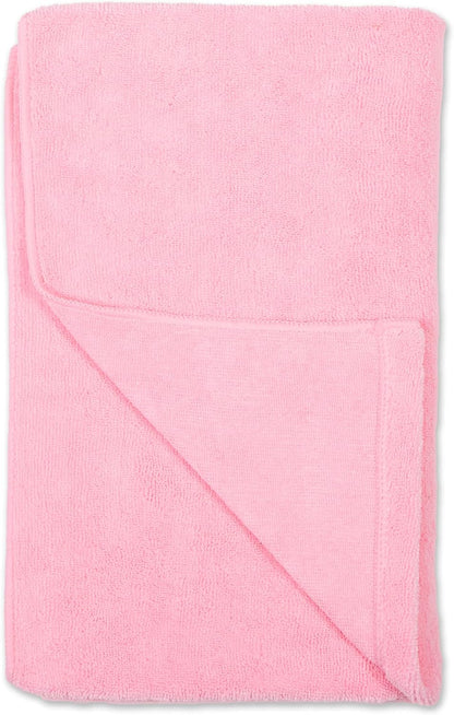 Pet Grooming Microfiber Towel, Embroidered Collection, X-Large,41x23.5", Pink