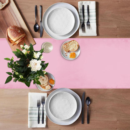 10 Pack Satin Table Runner 12 X 108 Inch Silk Table Runner for Party,Wedding, Birthday, Banquets,Decoration(Pink)
