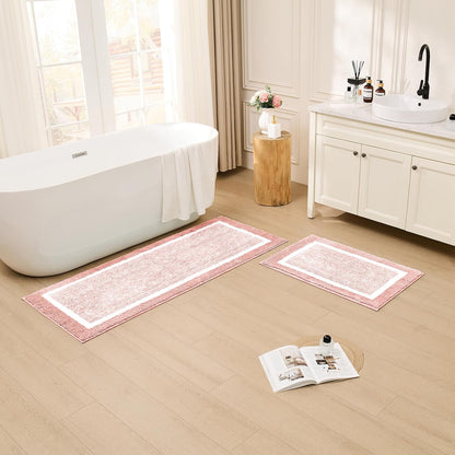 Blossom Pink Bath Mat 32"x20" Non Slip Washable Rug